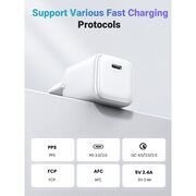 Incarcator USB-C, GaN, Fast Charging, 20W, 3A, QC4.0+ - Ugreen Nexode CD319 (15324) - White