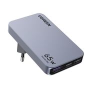 Incarcator pentru Priza USB, 2x Type-C, GaN, Fast Charging, 65W, 3A, PD3.0, QC4.0+ - Ugreen Nexode Pro X753 (25356) - Grey