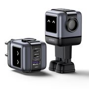 Incarcator cu Display LED, USB, 2x Type-C, GaN, Fast Charging, 65W, 3A, QC4.0+ - Ugreen Uno RG CD361 (25685B) - Black