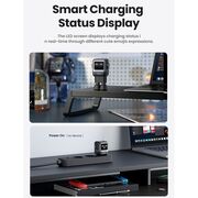 Incarcator cu Display LED, USB, 2x Type-C, GaN, Fast Charging, 65W, 3A, QC4.0+ - Ugreen Uno RG CD361 (25685B) - Black