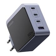 Incarcator pentru Priza USB, 2x Type-C, GaN, Fast Charging, 100W, 3A, PD3.0, QC4.0+ - Ugreen Nexode S X565 (35043) - Grey