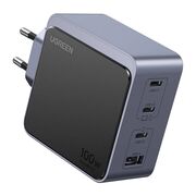 Incarcator pentru Priza USB, 2x Type-C, GaN, Fast Charging, 100W, 3A, PD3.0, QC4.0+ - Ugreen Nexode S X565 (35043) - Grey