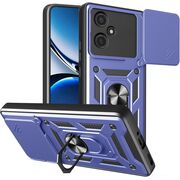 Husa pentru  Oppo A5 Pro 5G Ring Armor Kickstand Tough Rugged Cover cu protectie camera, Albastru