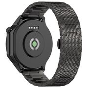 Curea pentru smartwatch Huawei Watch GT 4 (46mm) / Gt 4 Pro (46mm) / GT 2 (46mm) / GT 2 Pro / GT 3 Pro (46mm) / GT 3 / Ultimate  - Stainless Steel - latime 22 mm Negru