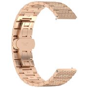Curea pentru smartwatch Huawei Watch GT 4 (46mm) / Gt 4 Pro (46mm) / GT 2 (46mm) / GT 2 Pro / GT 3 Pro (46mm) / GT 3 / Ultimate  - Stainless Steel - latime 22 mm Roz