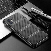 Husa de protectie pentru  Samsung Galaxy XCover7 Pro Auto Focus Slim, Anti-Scratch, cu fibra de carbon si protectie lentile - Negru electric