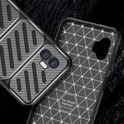 Husa de protectie pentru  Samsung Galaxy XCover7 Pro Auto Focus Slim, Anti-Scratch, cu fibra de carbon si protectie lentile - Negru electric
