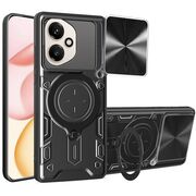 Husa pentru Honor 400 cu protecție pentru cameră și suport magnetic integrat Ring Shockproof, Negru