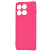 Husa pentru  Motorola Edge 60 Pro Liquid Silicone, subțire, captusita cu microfibra, anti amprentă, protectie cameră foto, Fucsia