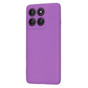 Husa pentru  Motorola Edge 60 Pro Liquid Silicone, subțire, captusita cu microfibra, anti amprentă, protectie cameră foto, Mov