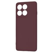 Husa pentru  Motorola Edge 60 Pro Liquid Silicone, subțire, captusita cu microfibra, anti amprentă, protectie cameră foto, Bordeaux