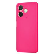 Husa pentru  Oppo A5 Pro 5G Liquid Silicone, subțire, captusita cu microfibra, anti amprentă, protectie cameră foto, Fucsia