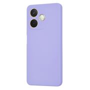 Husa pentru  Oppo A5 Pro 5G Liquid Silicone, subțire, captusita cu microfibra, anti amprentă, protectie cameră foto, Lavanda