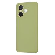 Husa pentru  Oppo A5 Pro 5G Liquid Silicone, subțire, captusita cu microfibra, anti amprentă, protectie cameră foto, Verde