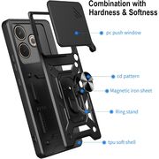 Husa pentru  Oppo A5 Pro 5G Ring Armor Kickstand Tough Rugged Cover cu protectie camera, Verde