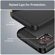 Husa pentru Samsung Galaxy XCover7 Pro Carbon Liquid Silicone, Negru denim