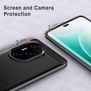 Husa pentru Honor 400 Pro Carbon Liquid Silicone, Negru