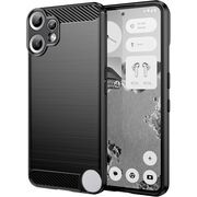 Husa pentru Nothing CMF Phone 2 Pro Carbon Liquid Silicone, Negru