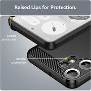 Husa pentru Nothing CMF Phone 2 Pro Carbon Liquid Silicone, Negru