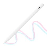 Stylus Pen pentru Tableta, Bluetooth, Type-C, 130mAh, 5V, 0.2A, Palm Rejection, Tilt Pressure Sense  - Techsuit (AC10-CP) - White