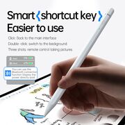 Stylus Pen pentru Tableta, Bluetooth, Type-C, 125mAh, Palm Rejection, Tilt Pressure Sense  - Techsuit (AP01 Pro) - White