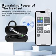Casca Wireless Bluetooth Business ZenVoice X6 – ENC Anulare Activa a Zgomotului, 72h Autonomie, Qualcomm Chip, LED Display, Bluetooth 5.1, Hands-Free, Carcasa incarcare 500mAh USB-C, MultiPoint, Microfon Mute – Compatibilă iOS/ Android / PC - negru