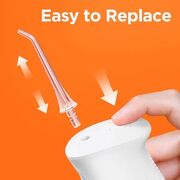 Irigator bucal portabil Bitvae CII 260 ml, 3 Moduri de Curatare, 6 Duze, Presiune Reglabila, Autonomie 30 Zile, IPX7, acumulator reincarcabil USB, Gingi Sanatoase și Igiena completa - negru
