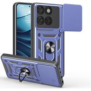 Husa pentru  Motorola Edge 60 Pro Ring Armor Kickstand Tough Rugged Cover cu protectie camera, Albastru