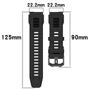 Curea pentru smartwatch Amazfit T-Rex Ultra / Amazfit T-Rex 2 - silicon confortabil - latime 22 mm Gri