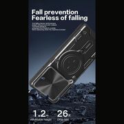 Husa pentru  Motorola Edge 60 Pro cu protecție pentru cameră și suport magnetic integrat Ring Shockproof, Mov
