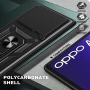 Husa pentru  Oppo A5 Pro 5G Ring Armor Kickstand Tough Rugged Cover cu protectie camera, Rose Gold