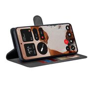 Husa pentru CMF Phone 2 Pro tip carte 360 Kickstand Portofel Multifunctional, Protectie Completa, Negru