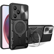 Husa pentru Honor 400 Pro cu protecție pentru cameră și suport magnetic integrat Ring Shockproof, Negru