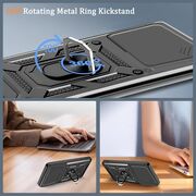 Husa pentru  Motorola Edge 60 Pro Ring Armor Kickstand Tough Rugged Cover cu protectie camera, Roz