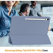 Husa pentru  Samsung Galaxy Tab S10 FE+ Plus 13.1 inch Soft Shell cu functie wake-up/sleep si compartiment pentru stylus, tip stand - Mov