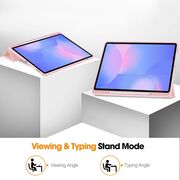 Husa pentru  Samsung Galaxy Tab S10 FE+ Plus 13.1 inch Soft Shell cu functie wake-up/sleep si compartiment pentru stylus, tip stand - Roz