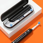 Periuta de dinti Electrica Rotativa Bitvae RS Power Clean – cu 8 Capete de inlocuire, Senzor Presiune, 5 Moduri, Smart Timer, Autonomie 30 Zile, Carcasa Inclusa, IPX7, acumulator reincarcabil - negru