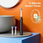 Periuta de dinti electrica rotativa Bitvae R-Sonic, 8 Capete de schimb, Smart Timer, 5 moduri, 40,000 pulsatii / min – Curatare profesionala, autonomie extinsa, IPX7, baterie reincarcabila USB, igiena orala completa - negru