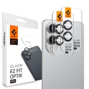 Set 2 x Folie sticla lentile foto pentru  Samsung Galaxy S25 Edge Spigen - Optik.tR EZ Fit Pro Camera Glass - negru