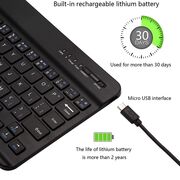 Tastatura Wireless Bluetooth pentru tablete, telefoane, PC, MAC, Android, Windows, iOS/MAC, negru