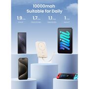 Baterie Externa fara Fir, Type-C, 10000mAh, MagSafe, Fast Charging, 20W, 5V/3A - Ugreen PB760 (35341B) - Bej