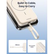 Baterie Externa fara Fir, Type-C, 10000mAh, MagSafe, Fast Charging, 20W, 5V/3A - Ugreen PB760 (35341B) - Bej