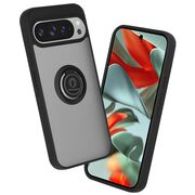 Husa de protectie pentru  Google Pixel 9 Pro XL premium cu inel stand rotativ, suport magnetic si bumper anti-alunecare - Negru