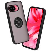 Husa de protectie pentru  Google Pixel 9A premium cu inel stand rotativ, suport magnetic si bumper anti-alunecare - Negru