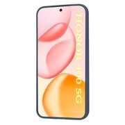 Husa pentru  Honor 400 Liquid Silicone, subțire, captusita cu microfibra, anti amprentă, protectie cameră foto, Albastru