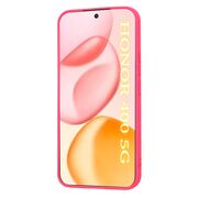 Husa pentru  Honor 400 Liquid Silicone, subțire, captusita cu microfibra, anti amprentă, protectie cameră foto, Fucsia