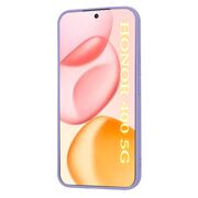 Husa pentru  Honor 400 Liquid Silicone, subțire, captusita cu microfibra, anti amprentă, protectie cameră foto, Lavanda