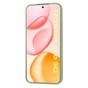 Husa pentru  Honor 400 Liquid Silicone, subțire, captusita cu microfibra, anti amprentă, protectie cameră foto, Verde deschis