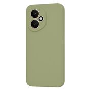 Husa pentru  Honor 400 Liquid Silicone, subțire, captusita cu microfibra, anti amprentă, protectie cameră foto, Verde