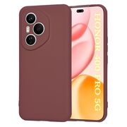 Husa pentru  Honor 400 Pro Liquid Silicone, subțire, captusita cu microfibra, anti amprentă, protectie cameră foto, Bordeaux
